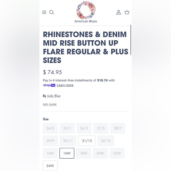 Judy Blue Rhinestone Flare ✨ Extra Stretchy - Picture 8 of 12